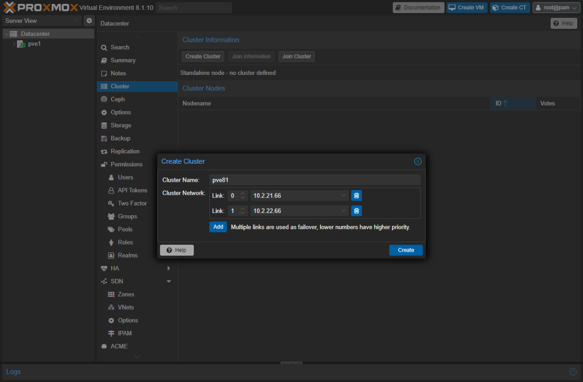 Create Cluster