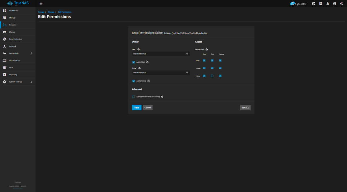 Edit Permissions