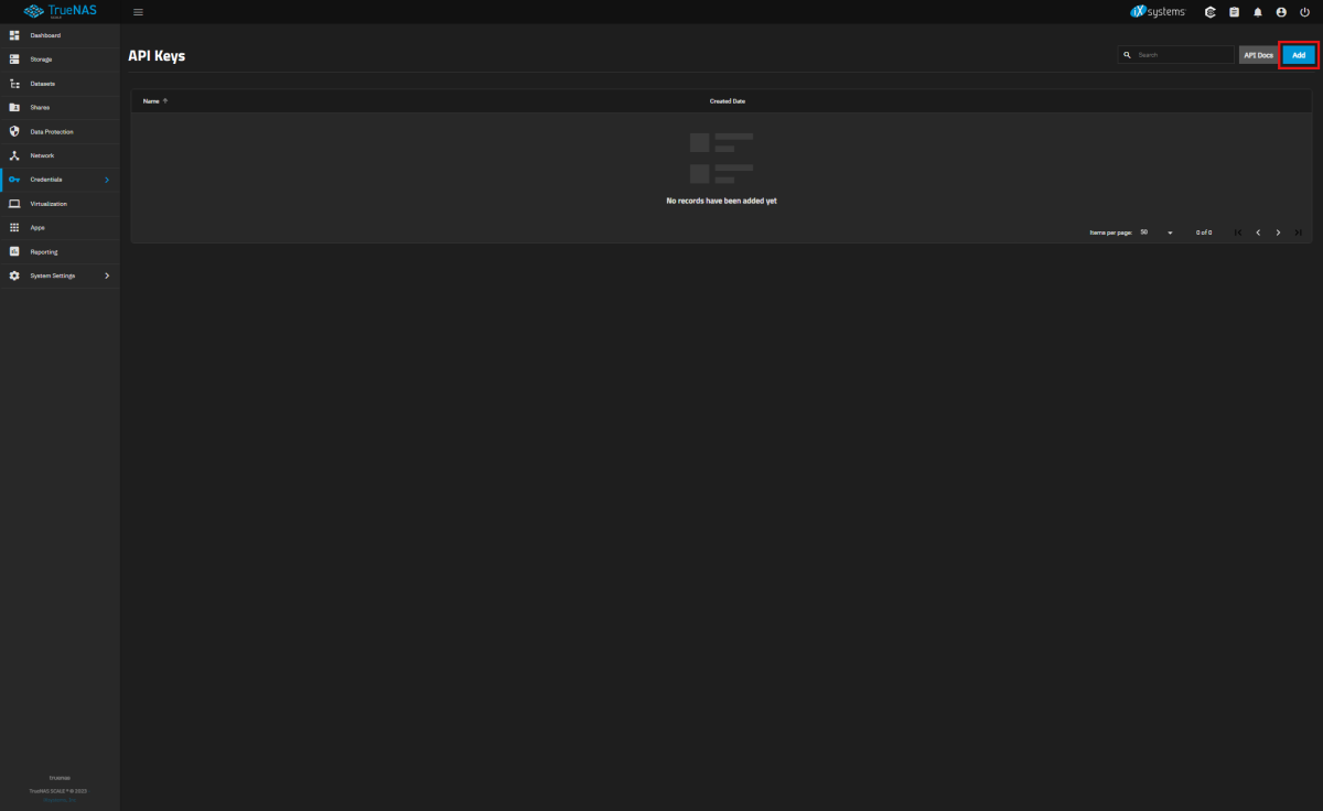 API Keys を選択